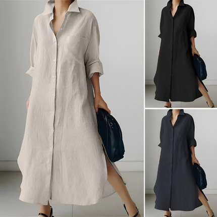 Juliette | Dames Hemdjurk | Lenteproof Met Taille Accent