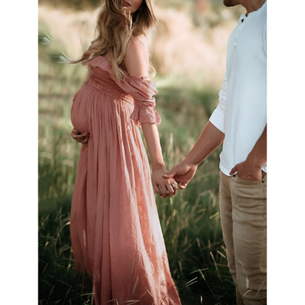 Primrose | Dames Jurk | Zwangerschapsjurk met Bootshals & Stretch