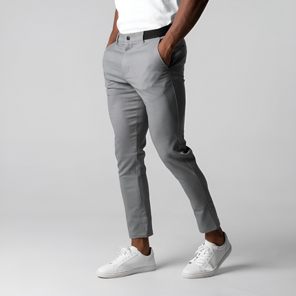 Twan | Heren Chino Broek | Slim Fit met Elastische Tailleband