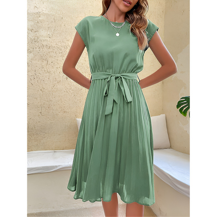 Philou | Dames Zomerjurk | Plissé Mini Met Korte Mouwen