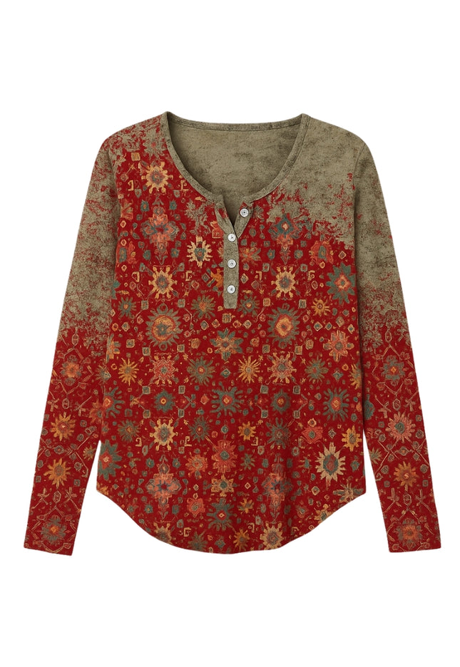 Carlijn | Dames Top | Vintage V-Hals & Ademend Comfort