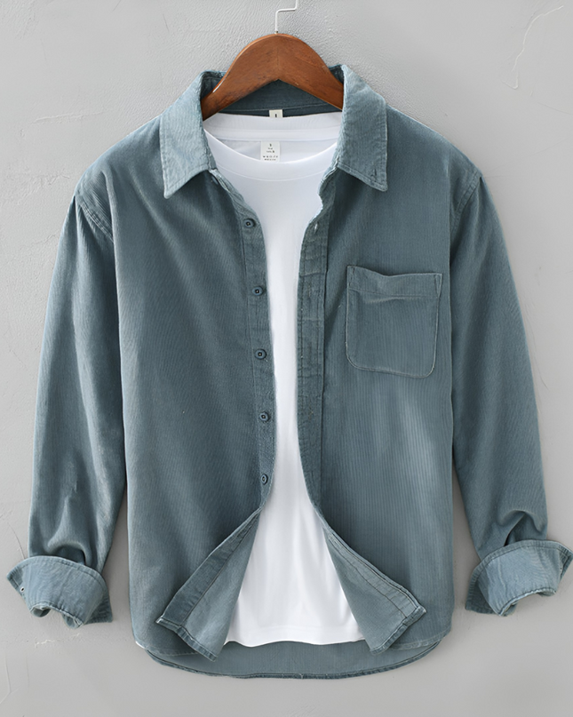 Pascal | Heren Corduroy Overhemd | Retro Stijl met Klassieke Pasvorm