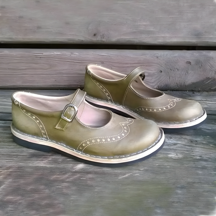 Madeline | Dames Mary Jane Schoenen | Vintage Stijl met Brogue-Details