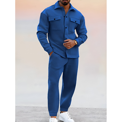 Pieterjan | Heren Trainingspak | Tweedelig met Knoopshirt en Elastische Broek