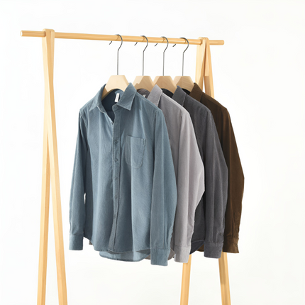 Pascal | Heren Corduroy Overhemd | Retro Stijl met Klassieke Pasvorm