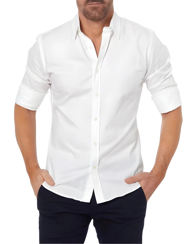 Peter | Heren Overhemd | Slim Fit met Verborgen Rits