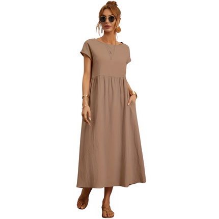 Maelis | Dames Jurk | Relaxte Pasvorm met Ronde Hals