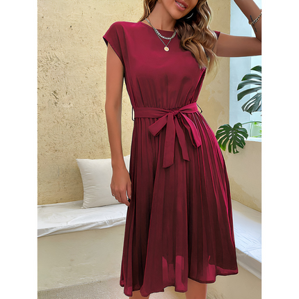Philou | Dames Zomerjurk | Plissé Mini Met Korte Mouwen