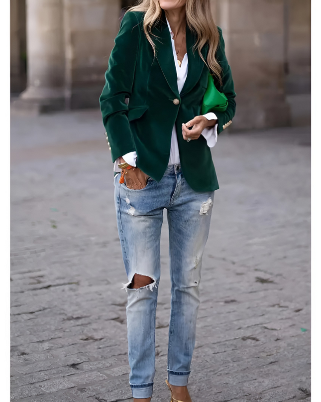 Odile | Dames Blazer | Vintage Fit met Gespsluiting