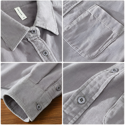 Pascal | Heren Corduroy Overhemd | Retro Stijl met Klassieke Pasvorm