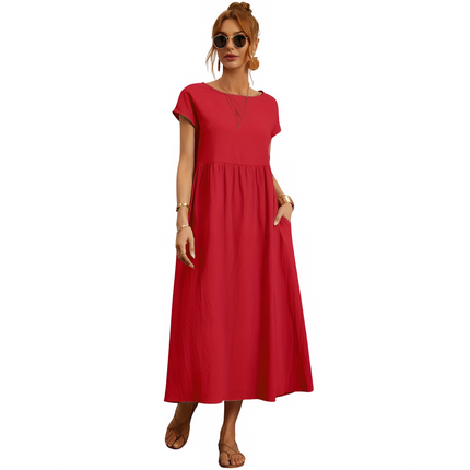 Maelis | Dames Jurk | Relaxte Pasvorm met Ronde Hals