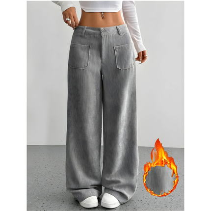 Josiane | Dames Corduroy Broek | Wijde Pijpen & Grote Zakken