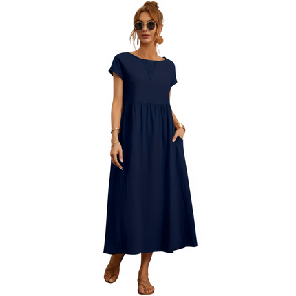 Maelis | Dames Jurk | Relaxte Pasvorm met Ronde Hals