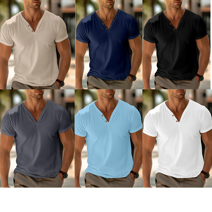 Kees | Heren Shirt | V-Hals Slim-Fit Pasvorm