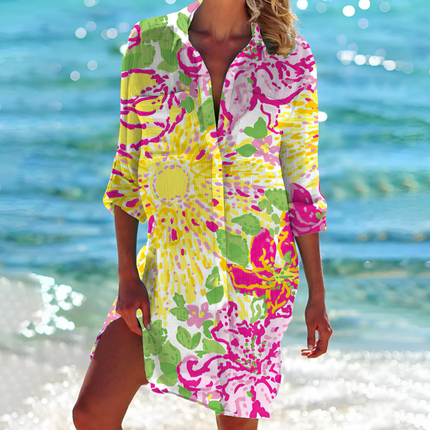 Giselle | Dames Zomershirt | Losse Pasvorm & Bloemenprint