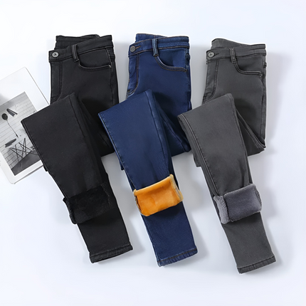 Renate | Dames Jeans | Dehnbare Thermo Skinny met Fleece