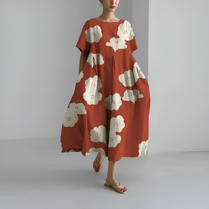 Eline | Dames Jurk | Bloemenprint Midi