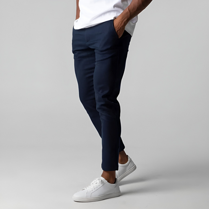 Twan | Heren Chino Broek | Slim Fit met Elastische Tailleband