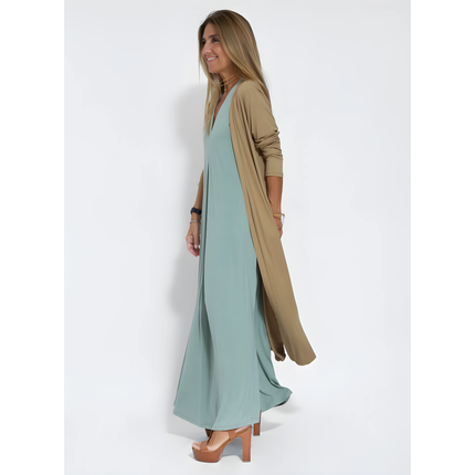 Nixie | Dames Lange Jurk | Met Gilet