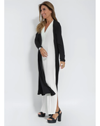 Witte jurk + zwart gilet