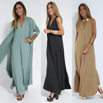 Nixie | Dames Lange Jurk | Met Gilet