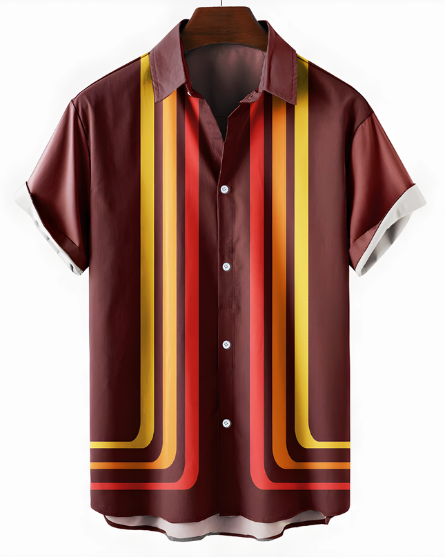 Gerrick | Heren Zomeroverhemd | Retro Korte Mouwen