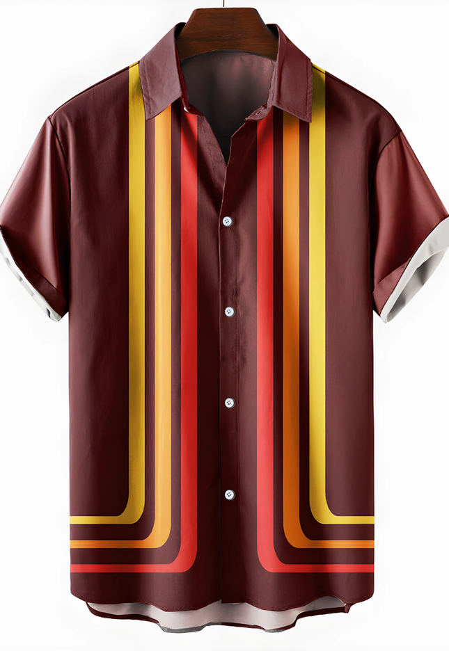 Gerrick | Heren Zomeroverhemd | Retro Korte Mouwen