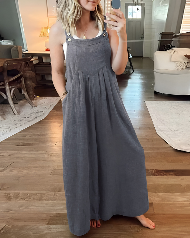 Serilda | Dames Jumpsuit | Wijde Pijpen Verstelbaar