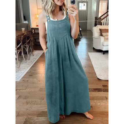 Serilda | Dames Jumpsuit | Wijde Pijpen Verstelbaar