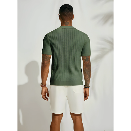 Caspar | Heren Gebreid Overhemd Shirt | Lichtgewicht Warm