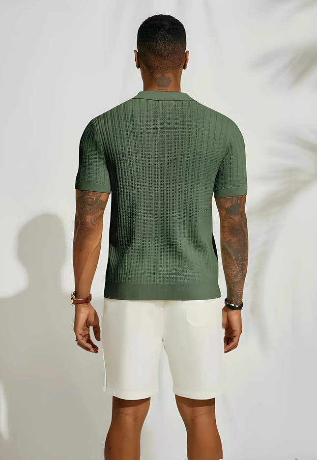 Caspar | Heren Gebreid Overhemd Shirt | Lichtgewicht Warm