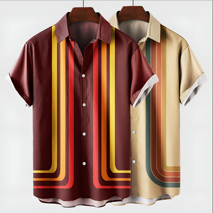 Gerrick | Heren Zomeroverhemd | Retro Korte Mouwen