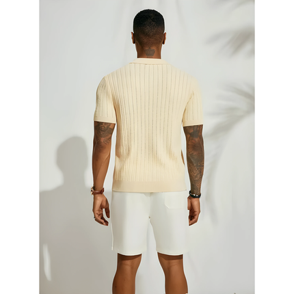 Caspar | Heren Gebreid Overhemd Shirt | Lichtgewicht Warm
