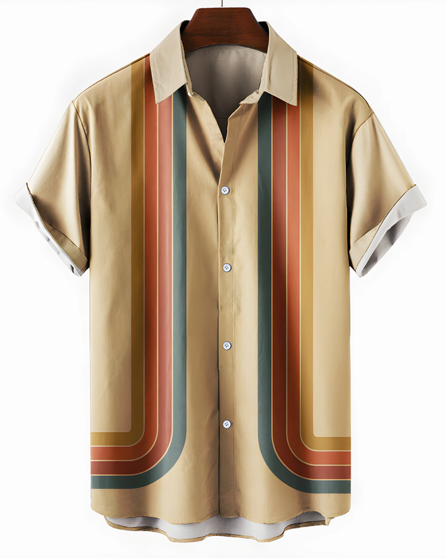 Gerrick | Heren Zomeroverhemd | Retro Korte Mouwen
