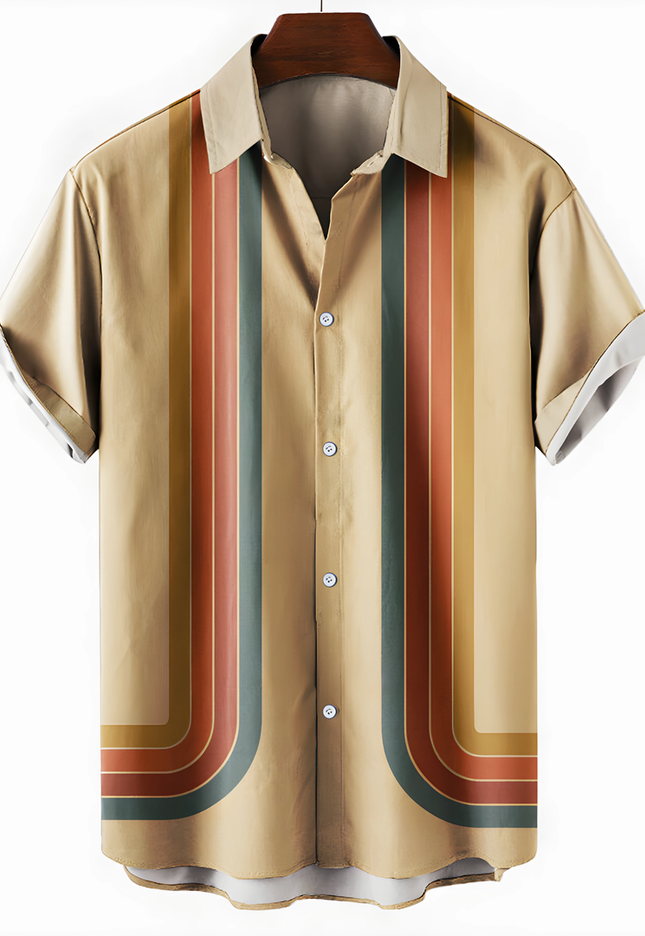 Gerrick | Heren Zomeroverhemd | Retro Korte Mouwen