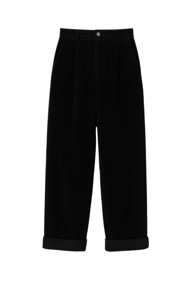 Babette | Dames Corduroy Broek | Hoge Taille & Rechte Pijpen