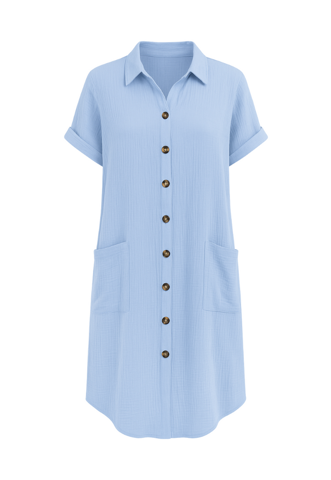 Linde | Dames Hemdjurk | Getailleerd Model & Ademend Design