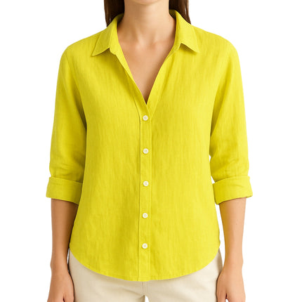 Fabienne | Dames Blouse | Loose Fit Knopen