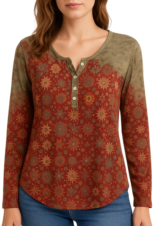 Carlijn | Dames Top | Vintage V-Hals & Ademend Comfort