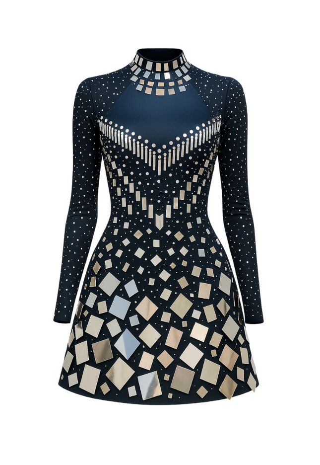 Ulrike | Dames Body | Pailletten & Lange Mouwen